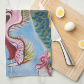 Linge De Cuisine Fresque chinoise Foo Dog / Lion Guardian (Quart Plié)