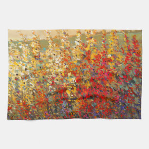 Linge De Cuisine Fresque du jardin lumineux des Fleurs sauvages du