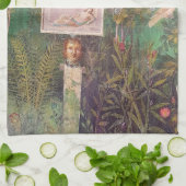 Linge De Cuisine Fresque d'une scène de jardin, Pompéi (Plié)