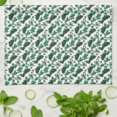 Linge De Cuisine Friandises de fêtes - Menthe (solide) (Plié)
