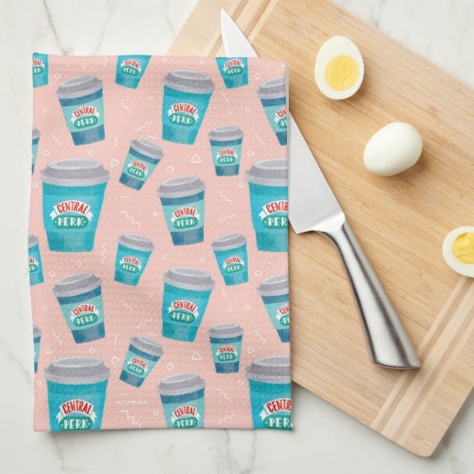 Linge De Cuisine FRIENDS™ | Motif de tasse à café Central Perk (Quart Plié)
