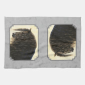 Linge De Cuisine Friesian Draft Horse Silver Grey (Horizontal)