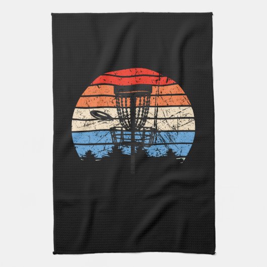 Linge De Cuisine Frisbee Golf Disque Golf Rétro (Vertical)