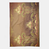 Linge De Cuisine frise florale victorienne élégante fleur Art nouve (Vertical)