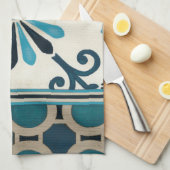 Linge De Cuisine Frise Indigo II non embellie (Quart Plié)