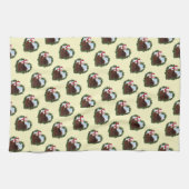 Linge De Cuisine Frizzle Poulet Wreath Noël (Horizontal)