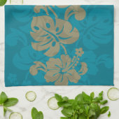 Linge De Cuisine Frontière de Kalakaua Hawaiian Hibiscus KL303 (Plié)