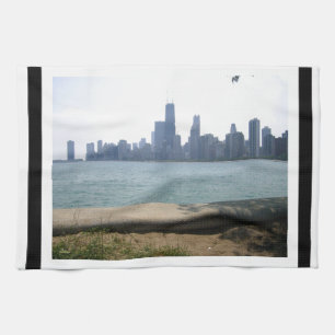 Linge De Cuisine Frontière de l'horizon de Chicago