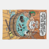 Linge De Cuisine Frosté Dans Un Bain À Remous (Horizontal)