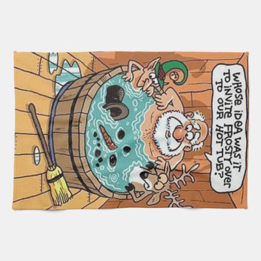 Linge De Cuisine Frosté Dans Un Bain À Remous (Horizontal)