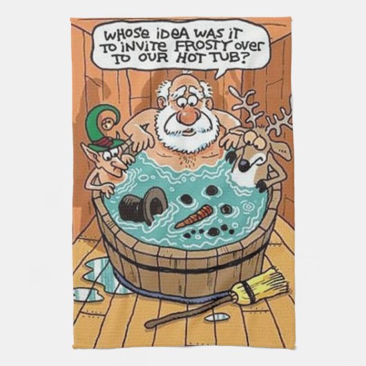 Linge De Cuisine Frosté Dans Un Bain À Remous (Vertical)