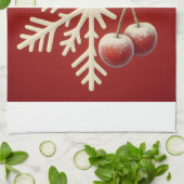 Linge De Cuisine Frozen Cherry Snowflake – Winter Magic Design (Plié)