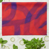Linge De Cuisine Frozen Coral Red Twist Abstract Art Towel (Plié)