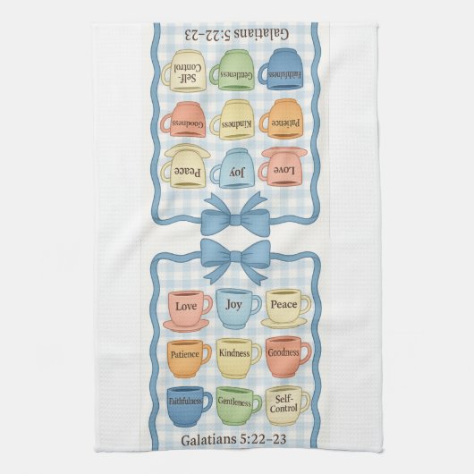 Linge De Cuisine Fruit bleu de l'Esprit (Vertical)