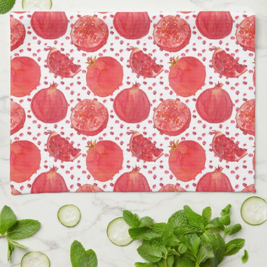 Linge De Cuisine Fruit de grenade (Plié)