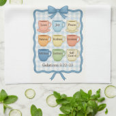 Linge De Cuisine Fruit de l'Esprit bleu (Plié)