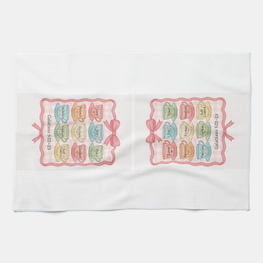 Linge De Cuisine Fruit de l'Esprit rose (Horizontal)
