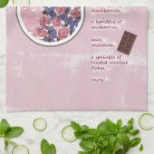 Linge De Cuisine Fruit rose moderne Smoothie Recette de nourriture (Plié)