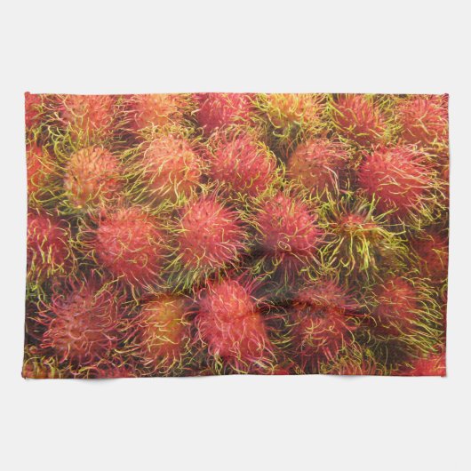 Linge De Cuisine Fruit tropical de ramboutan (Horizontal)