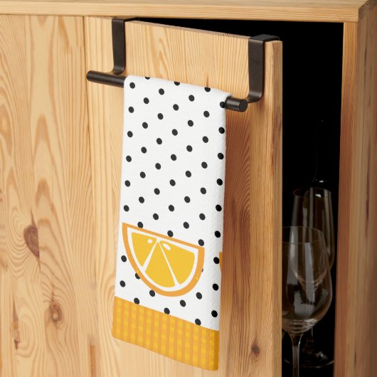 Linge De Cuisine Fruit Tropical en tranches d'orange (Pliage en tiers)