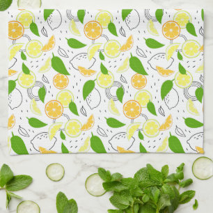 Linge De Cuisine Fruits d'agrumes frais Citron Orange Moderne.