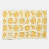 Linge De Cuisine Fruits D'Agrumes Orange Avec Monogramme Personnali (Horizontal)