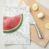 Linge De Cuisine Fruits D'Été De Pastèque Avec Texte Personnalisé (Quart Plié)