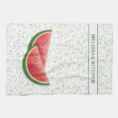 Linge De Cuisine Fruits D'Été De Pastèque Avec Texte Personnalisé (Horizontal)