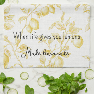 Linge De Cuisine Fruits Jaunes Citrons Font De La Limonade
