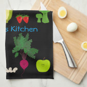 Linge De Cuisine Fruits mignons et légume personnalisés (Quart Plié)