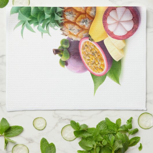 Linge De Cuisine Fruits tropicaux (Plié)