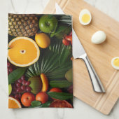 Linge De Cuisine Fruits tropicaux (Quart Plié)