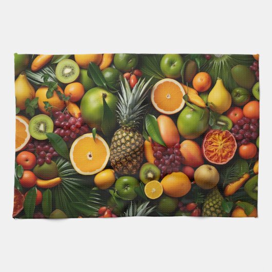 Linge De Cuisine Fruits tropicaux (Horizontal)