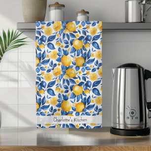 Linge De Cuisine Fruits tropicaux Motifs de citron Nom personnalisé