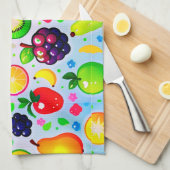 Linge De Cuisine Fruits Tropicaux Vibrants (Quart Plié)