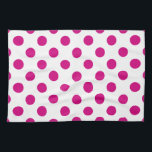 Linge De Cuisine Fuchsia polka<br><div class="desc">Fuchsia and white polka dots</div>