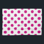 Linge De Cuisine Fuchsia polka<br><div class="desc">Fuchsia and white polka dots</div>