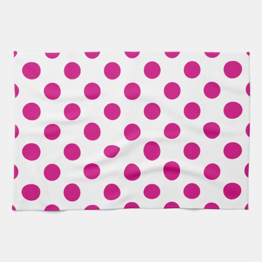 Linge De Cuisine Fuchsia polka (Horizontal)