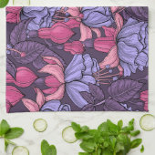 Linge De Cuisine Fuchsia rose et violet (Plié)