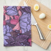Linge De Cuisine Fuchsia rose et violet (Quart Plié)