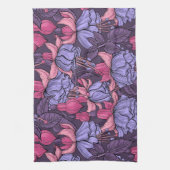 Linge De Cuisine Fuchsia rose et violet (Vertical)