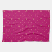 Linge De Cuisine Fuchsia | Soleil Zinnia doré (Horizontal)