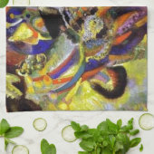 Linge De Cuisine Fugue peinture Abstraite par Kandinsky (Plié)