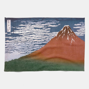 Linge De Cuisine Fuji rouge, Aka Fujiyama Volcan Katsushika Hokusai