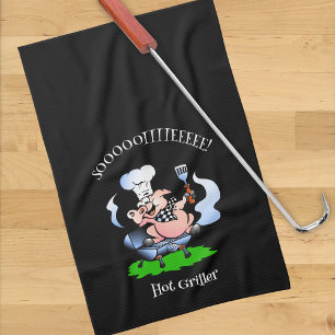 Linge De Cuisine Fumeur de cochon de Griller à chaud Noir