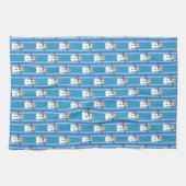 Linge De Cuisine Fun and Fancy Blue Snowman Inspecteur (Horizontal)