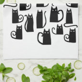 Linge De Cuisine Fun Black Cats (Plié)