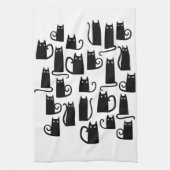 Linge De Cuisine Fun Black Cats (Vertical)