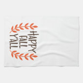Linge De Cuisine Fun Brown Orange Happy Fall Leaf (Horizontal)