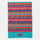 Linge De Cuisine Fun Butterfly Stripe Stylish Nom initial (Vertical)